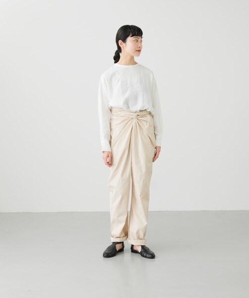COSMIC WONDER(コズミックワンダー)の「COSMIC WONDER Suvin cotton wrappedpants(パンツ・レディース・Black/Beeswax・FREE)」の8枚目の写真
