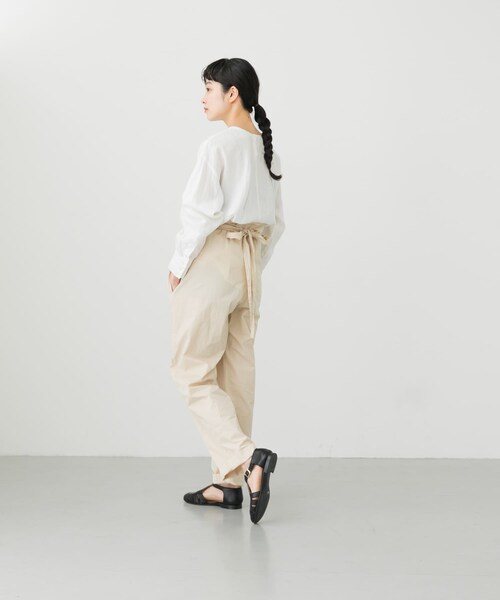 COSMIC WONDER(コズミックワンダー)の「COSMIC WONDER Suvin cotton wrappedpants(パンツ・レディース・Black/Beeswax・FREE)」の13枚目の写真