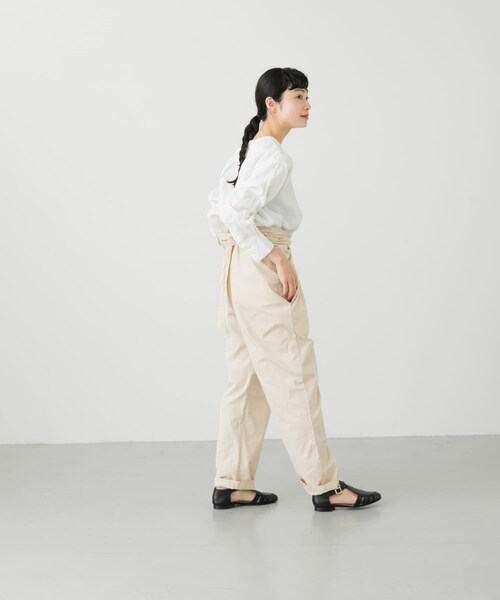 COSMIC WONDER(コズミックワンダー)の「COSMIC WONDER Suvin cotton wrappedpants(パンツ・レディース・Black/Beeswax・FREE)」の11枚目の写真