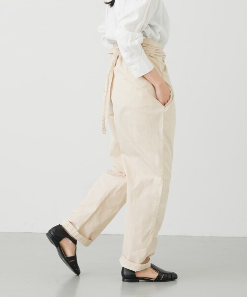 COSMIC WONDER(コズミックワンダー)の「COSMIC WONDER Suvin cotton wrappedpants(パンツ・レディース・Black/Beeswax・FREE)」の7枚目の写真