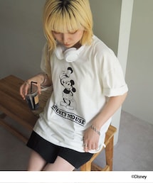 CIAOPANIC | 【DISNEY/ディズニー】ミッキーマウス/別注プリントロゴTシャツ(Tシャツ/カットソー)