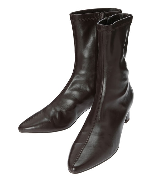 YECCA VECCA（イェッカヴェッカ）の「ストレッチミドル丈ブーツ（シューズ・ブラック/ベージュ/ブラウン・5cm）」の17枚目の写真