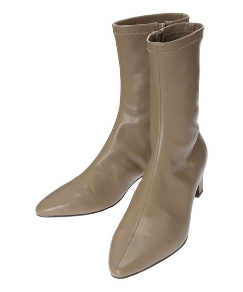 YECCA VECCA（イェッカヴェッカ）の「ストレッチミドル丈ブーツ（シューズ・ブラック/ベージュ/ブラウン・5cm）」の16枚目の写真