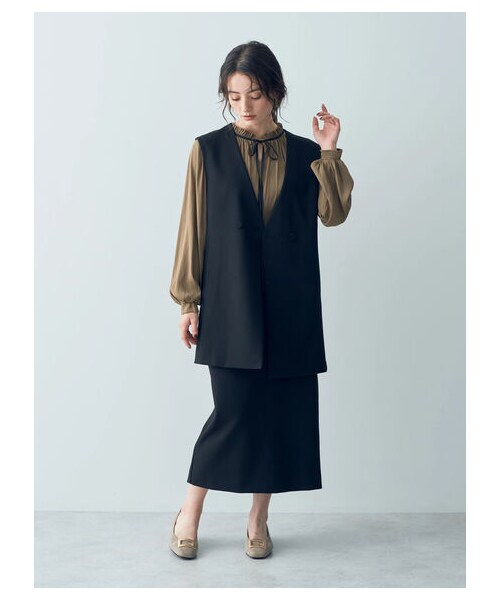 YECCA VECCA(イェッカヴェッカ)の「ダブルブレストジレ(ジャケット/アウター・グレー/ブラック/グレーベージュ・F)」の18枚目の写真