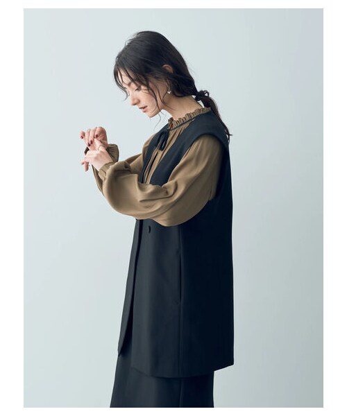 YECCA VECCA(イェッカヴェッカ)の「ダブルブレストジレ(ジャケット/アウター・グレー/ブラック/グレーベージュ・F)」の11枚目の写真