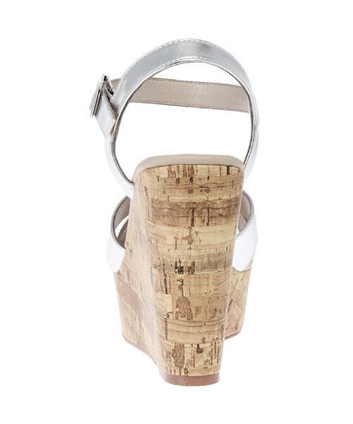 MERCURYDUO（マーキュリーデュオ）の「【GDS】 ミックスメタリックウェッジサンダル（シューズ・レディース・オフホワイト/インディゴ/ミックス/シルバー・36/38）」の9枚目の写真