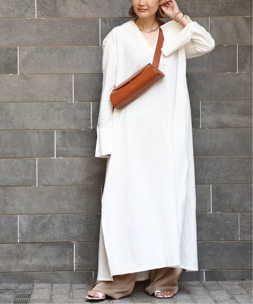 CELERI　リネンファーストドレス CELERI リネンファーストドレス 白 長袖
