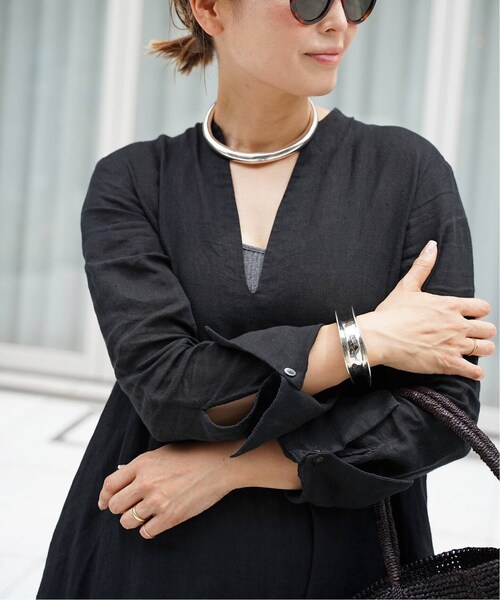 ドゥーズィエムクラス　CELERI/セルリ　LINEN DRESS ブラック Deuxieme Classe（ドゥーズィエムクラス）の「LINEN DRESS
