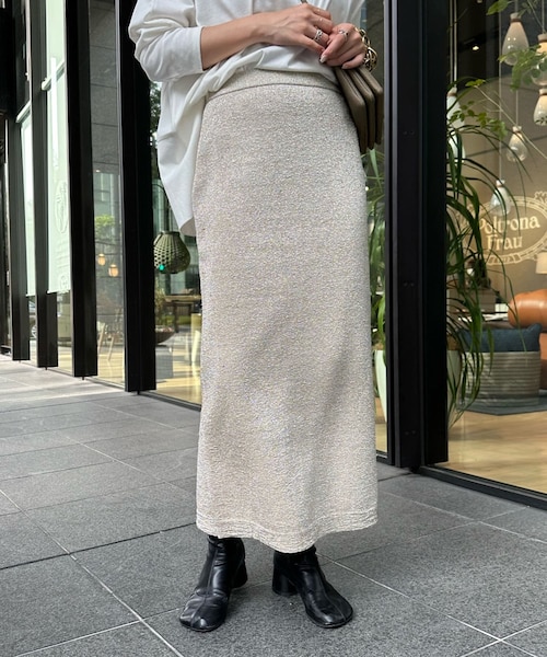 ラメニットタイトスカート