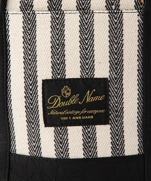 DOUBLE NAME（ダブルネーム）の「フラップ式リュックサック(無地/迷彩/ストライプ)（ファッション雑貨・レディース・ブラック/キナリ/柄A/柄B・FREE）」の10枚目の写真