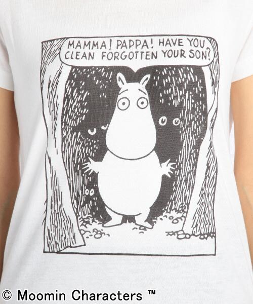 DOUBLE NAME(ダブルネーム)の「ムーミンシリーズTシャツ(ムーミン)(トップス・レディース・ブラック/ネイビー/オフシロ・FREE)」の6枚目の写真