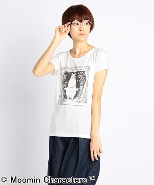 DOUBLE NAME(ダブルネーム)の「ムーミンシリーズTシャツ(ムーミン)(トップス・レディース・ブラック/ネイビー/オフシロ・FREE)」の3枚目の写真