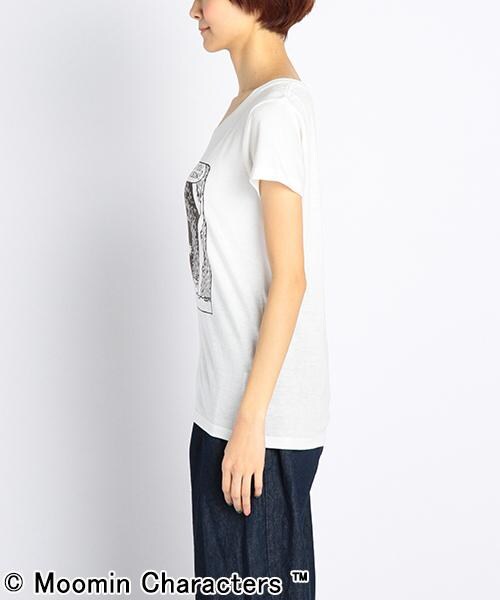 DOUBLE NAME(ダブルネーム)の「ムーミンシリーズTシャツ(ムーミン)(トップス・レディース・ブラック/ネイビー/オフシロ・FREE)」の4枚目の写真