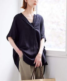 JOURNAL STANDARD（ジャーナルスタンダード）の「《追加3》レーヨン麻ノーカラーブラウス（トップス）」