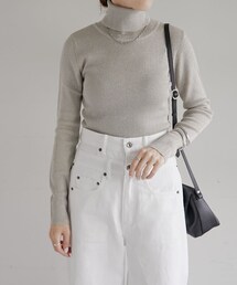 COLLAGE GALLARDAGALANTE | タートルネックラメニット(ニット/セーター)