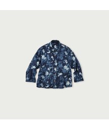 ✿45R （45rpm） 度甘平ホウセンカプリントの四角シャツ（インディゴ） 20230722022023177_215.jpg