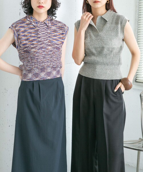 KBF（ケイビーエフ）の「スリーブレスポロニット（）」 - WEAR