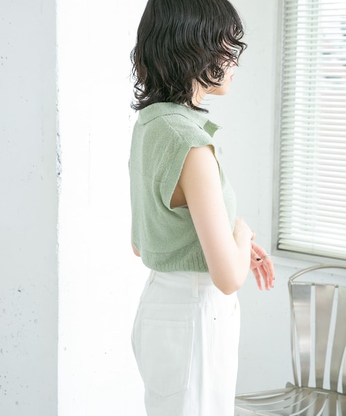 KBF（ケイビーエフ）の「スリーブレスポロニット（）」 - WEAR