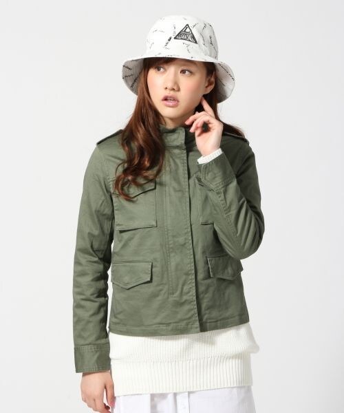 LOWRYS FARM（ローリーズファーム）の「Ｍ－６５（ジャケット/アウター・レディース・カーキ/ネイビー・Ｍ/Ｌ）」の3枚目の写真