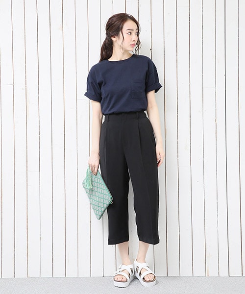 A part by(アパートバイ)の「JZワイドガウチョパンツ(パンツ・レディース・ホワイト/ブラック/ブルー・M/L)」の14枚目の写真