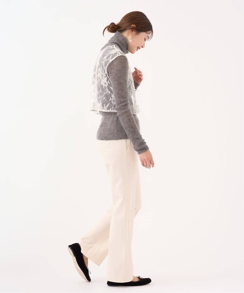 IENA（イエナ）の「《予約》LACE SHORT GILLET / レースショートジレ 