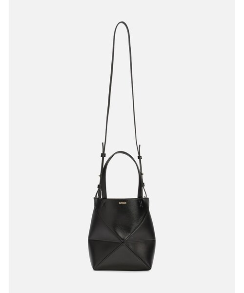 Mini Puzzle Fold Tote In Shiny Calfskin