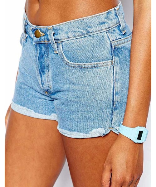 American Apparel（アメリカンアパレル）の「American Apparel Boyfriend Short（デニムパンツ・レディース・blue・26"-US 6/27"-US 8）」の3枚目の写真