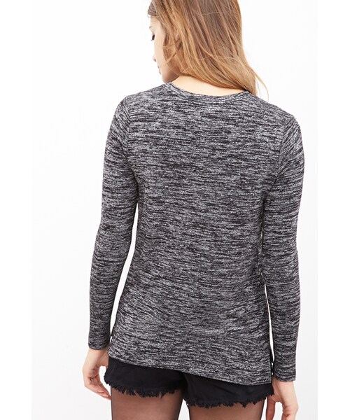 FOREVER 21（フォーエバー トゥエンティーワン）の「FOREVER 21 Classic Heathered Knit Top（シャツ/ブラウス・レディース・Light heather grey/Charcoal・Small/Medium/Large）」の9枚目の写真