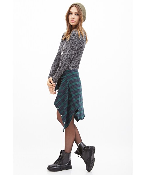 FOREVER 21（フォーエバー トゥエンティーワン）の「FOREVER 21 Classic Heathered Knit Top（シャツ/ブラウス・レディース・Light heather grey/Charcoal・Small/Medium/Large）」の6枚目の写真