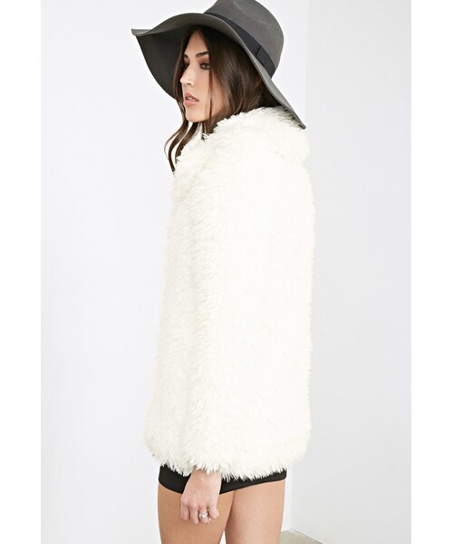 FOREVER 21(フォーエバー トゥエンティーワン)の「FOREVER 21 Faux Shearling Overcoat(ジャケット/アウター・レディース・Pink/Cream・Medium/Small/Large)」の11枚目の写真