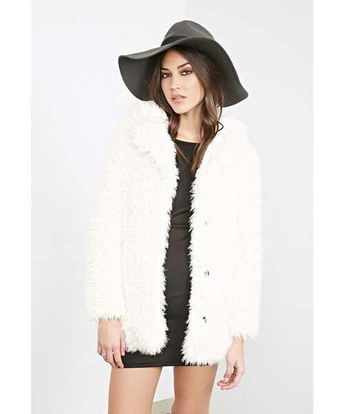 FOREVER 21(フォーエバー トゥエンティーワン)の「FOREVER 21 Faux Shearling Overcoat(ジャケット/アウター・レディース・Pink/Cream・Medium/Small/Large)」の6枚目の写真