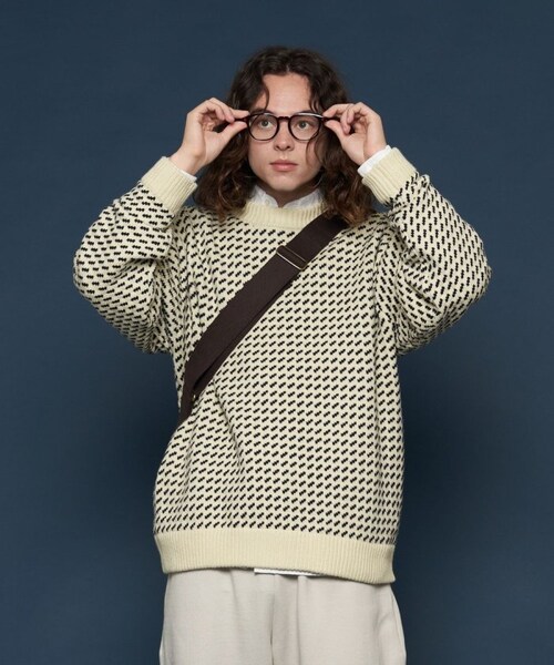 L.L.Bean（エルエルビーン）の「【送料無料】WayneWashableSweaterBirds-Eye【予約商品】（その他・メンズ・オフホワイト/ネイビー・M）」の16枚目の写真