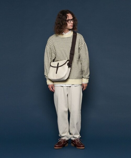 L.L.Bean（エルエルビーン）の「【送料無料】WayneWashableSweaterBirds-Eye【予約商品】（その他・メンズ・オフホワイト/ネイビー・M）」の4枚目の写真