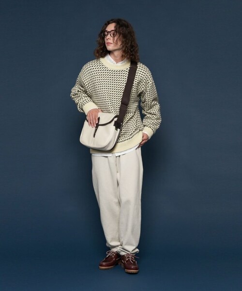 L.L.Bean（エルエルビーン）の「【送料無料】WayneWashableSweaterBirds-Eye【予約商品】（その他・メンズ・オフホワイト/ネイビー・M）」の6枚目の写真