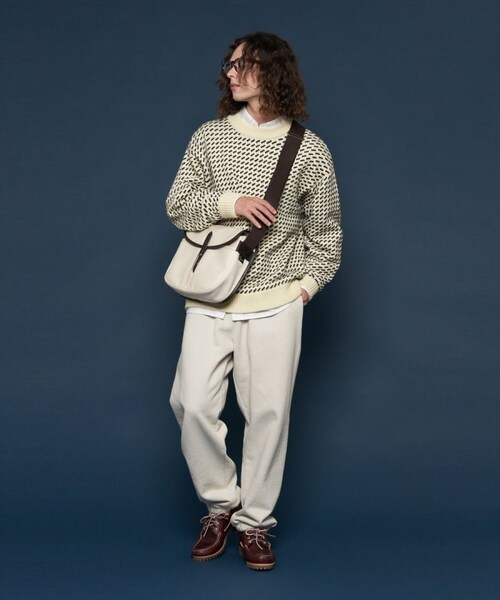 L.L.Bean（エルエルビーン）の「【送料無料】WayneWashableSweaterBirds-Eye【予約商品】（その他・メンズ・オフホワイト/ネイビー・M）」の7枚目の写真