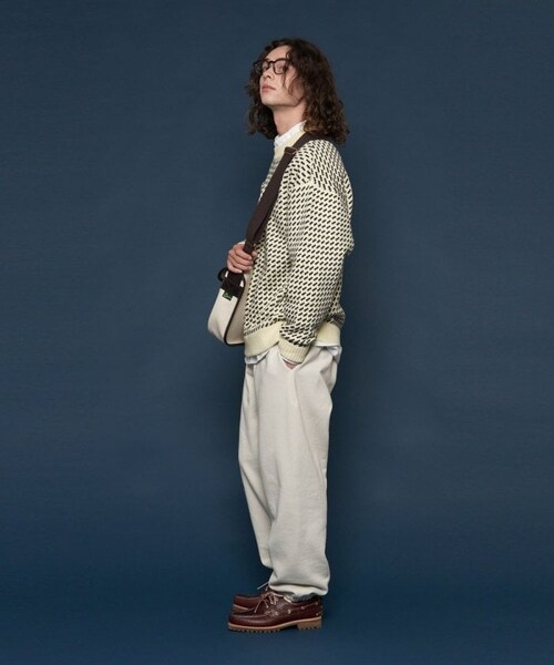 L.L.Bean（エルエルビーン）の「【送料無料】WayneWashableSweaterBirds-Eye【予約商品】（その他・メンズ・オフホワイト/ネイビー・M）」の8枚目の写真