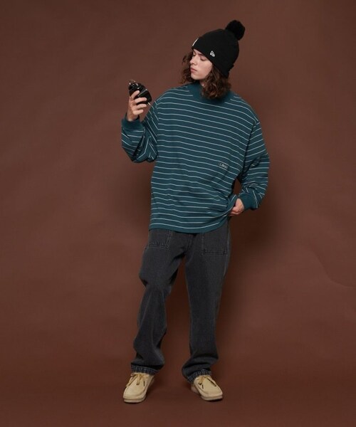 L.L.Bean（エルエルビーン）の「【送料無料】Union Striped Mock【予約商品】（その他・メンズ・オフホワイト/グレー/グリーン/ネイビー/パープル・M）」の2枚目の写真