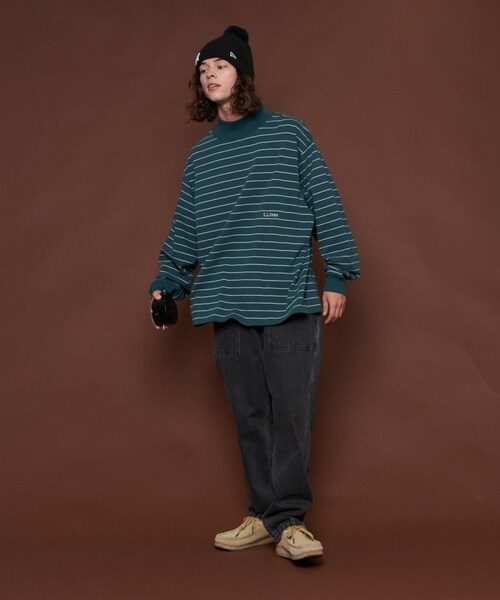 L.L.Bean（エルエルビーン）の「【送料無料】Union Striped Mock【予約商品】（その他・メンズ・オフホワイト/グレー/グリーン/ネイビー/パープル・M）」の6枚目の写真