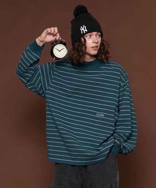 L.L.Bean（エルエルビーン）の「【送料無料】Union Striped Mock【予約商品】（その他・メンズ・オフホワイト/グレー/グリーン/ネイビー/パープル・M）」の7枚目の写真