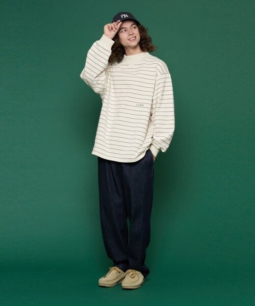 L.L.Bean（エルエルビーン）の「【送料無料】Union Striped Mock【予約商品】（その他・メンズ・オフホワイト/グレー/グリーン/ネイビー/パープル・M）」の13枚目の写真