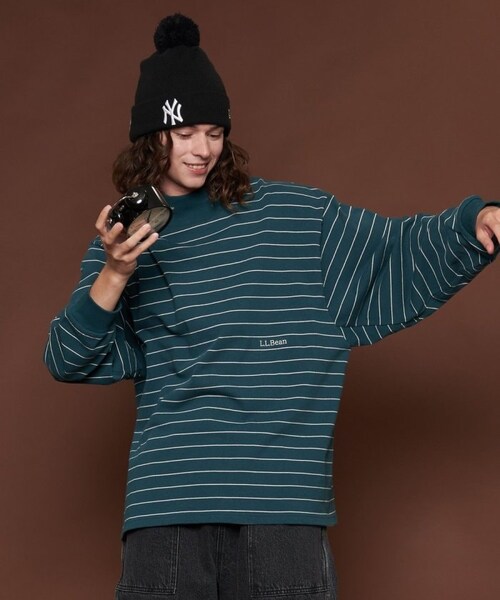 L.L.Bean（エルエルビーン）の「【送料無料】Union Striped Mock【予約商品】（その他・メンズ・オフホワイト/グレー/グリーン/ネイビー/パープル・M）」の11枚目の写真