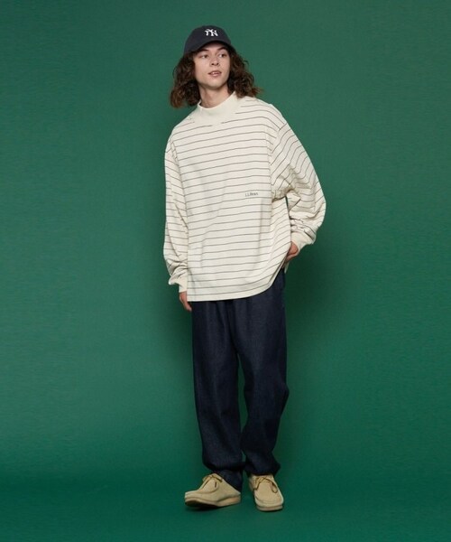L.L.Bean（エルエルビーン）の「【送料無料】Union Striped Mock【予約商品】（その他・メンズ・オフホワイト/グレー/グリーン/ネイビー/パープル・M）」の12枚目の写真