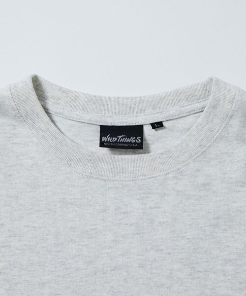 WILD THINGS（ワイルドシングス）の「【送料無料】限定展開 WILD THINGS×FREAK'S STORE/ワイルドシングス 別注 ビッグシルエット 袖プリント ロングスリーブTシャツ/ロンT【予約商品】（その他・メンズ・ホワイト/グレー/ブラック/ベージュ・S）」の3枚目の写真