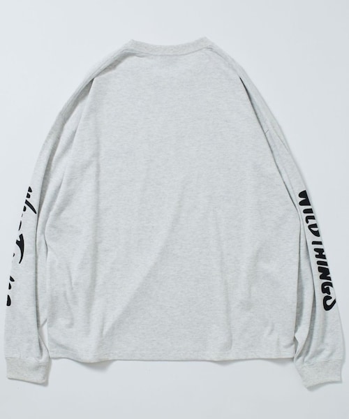 WILD THINGS（ワイルドシングス）の「【送料無料】限定展開 WILD THINGS×FREAK'S STORE/ワイルドシングス 別注 ビッグシルエット 袖プリント ロングスリーブTシャツ/ロンT【予約商品】（その他・メンズ・ホワイト/グレー/ブラック/ベージュ・S）」の8枚目の写真