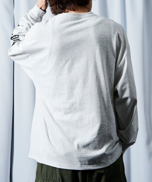 WILD THINGS（ワイルドシングス）の「【送料無料】限定展開 WILD THINGS×FREAK'S STORE/ワイルドシングス 別注 ビッグシルエット 袖プリント ロングスリーブTシャツ/ロンT【予約商品】（その他・メンズ・ホワイト/グレー/ブラック/ベージュ・S）」の20枚目の写真