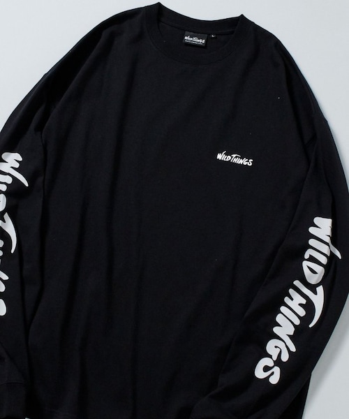 WILD THINGS（ワイルドシングス）の「【送料無料】限定展開 WILD THINGS×FREAK'S STORE/ワイルドシングス 別注 ビッグシルエット 袖プリント ロングスリーブTシャツ/ロンT【予約商品】（その他・メンズ・ホワイト/グレー/ブラック/ベージュ・S）」の14枚目の写真