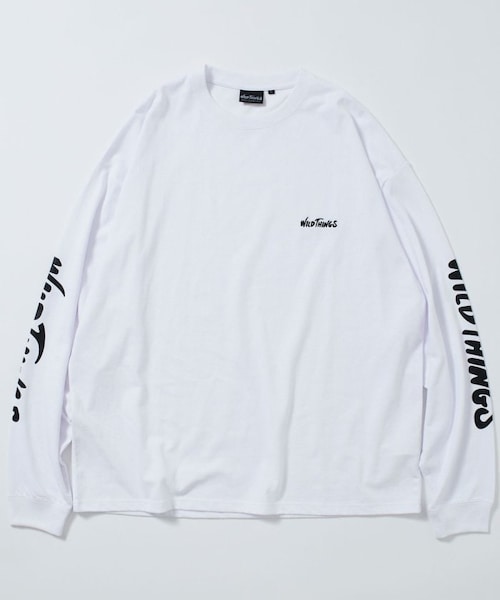 WILD THINGS（ワイルドシングス）の「【送料無料】限定展開 WILD THINGS×FREAK'S STORE/ワイルドシングス 別注 ビッグシルエット 袖プリント ロングスリーブTシャツ/ロンT【予約商品】（その他・メンズ・ホワイト/グレー/ブラック/ベージュ・S）」の11枚目の写真