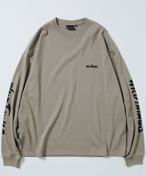 WILD THINGS（ワイルドシングス）の「【送料無料】限定展開 WILD THINGS×FREAK'S STORE/ワイルドシングス 別注 ビッグシルエット 袖プリント ロングスリーブTシャツ/ロンT【予約商品】（その他・メンズ・ホワイト/グレー/ブラック/ベージュ・S）」の10枚目の写真