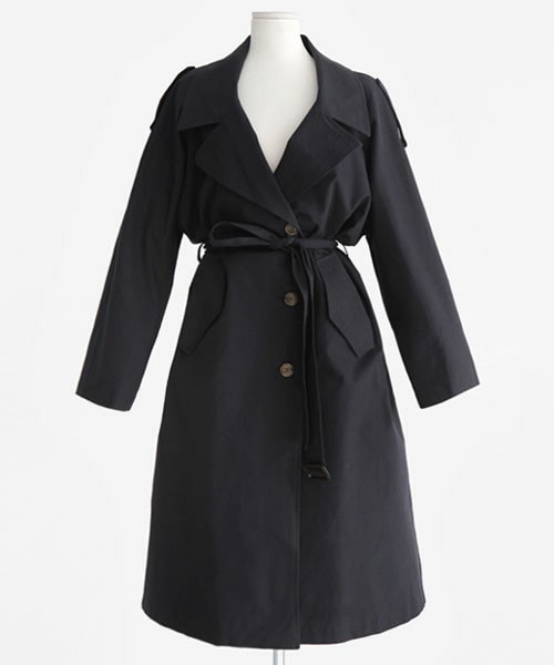 DHOLIC（ディーホリック）の「2colorトレンチコート（トレンチコート・レディース・ベージュ/ブラックグレー・free）」の2枚目の写真