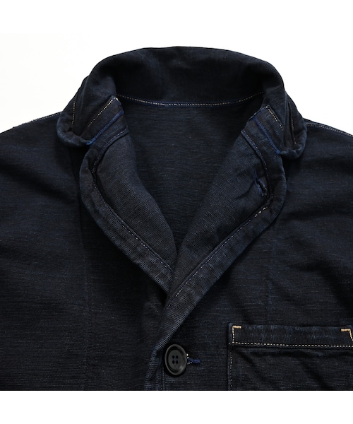 でこぼこ天竺の908チロリアンカーディガン（インディゴ 濃） 50371411.jpg